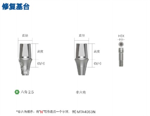 韩一种植体修复基台展示 韩一种植体修复基台展示
