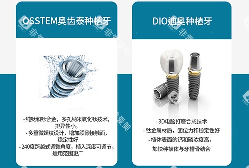 韩国奥齿泰和DIO种植牙对比示意图