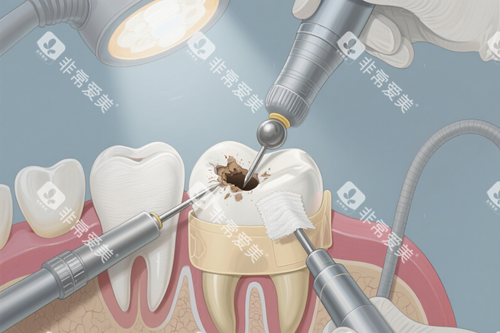 补牙过程示意图