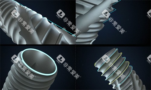 柯威尔种植体螺纹设计展示