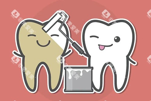 牙黄牙齿美白展示