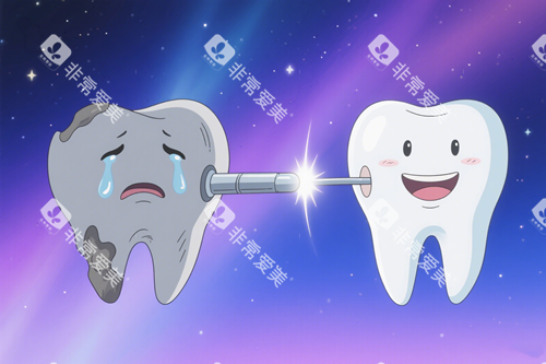 补牙前后对比