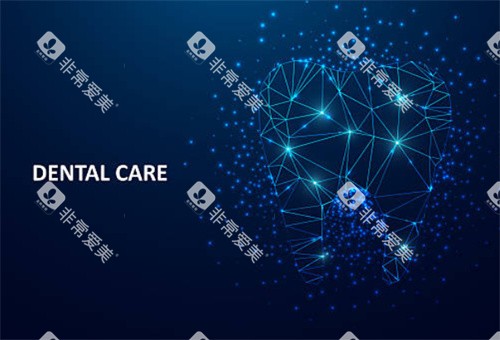 深色背景种植牙图片