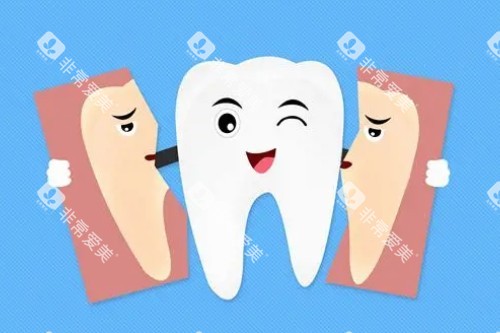 牙齿美白卡通图