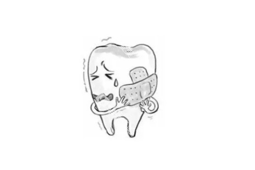 牙齿需要治疗卡通图