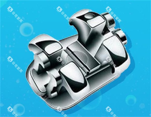 金属牙套托槽照片