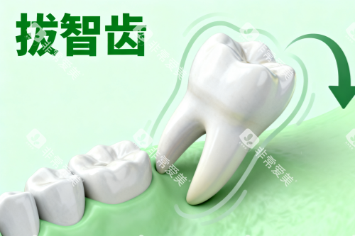 阻生智齿卡通展示图 阻生智齿卡通展示图