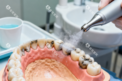 烟渍牙洗牙展示图 烟渍牙洗牙展示图