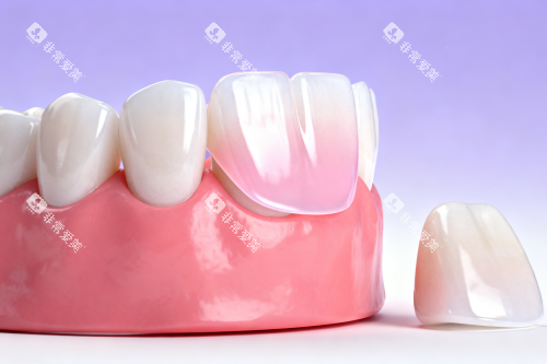 牙贴面卡通展示图 牙贴面卡通展示图