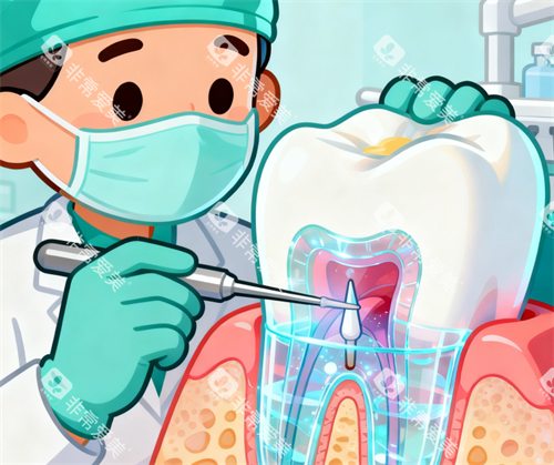 根管治疗示意图