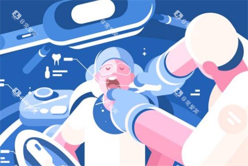 医生正在清洁牙齿