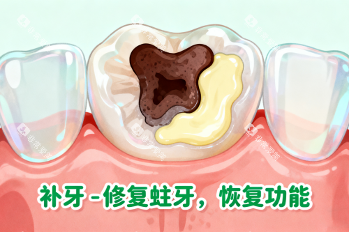 牙齿蛀牙修复展示图 牙齿蛀牙修复展示图