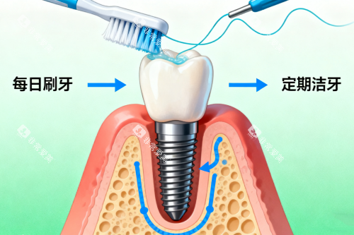 清洁种植牙卡通图 清洁种植牙卡通图