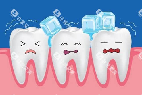 牙齿敏感卡通图