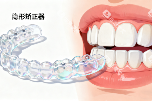 隐形矫正器卡通展示图