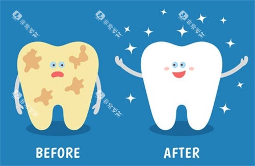 牙齿受损与健康牙齿对比