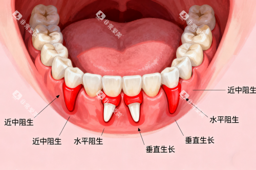 各类型智齿卡通图