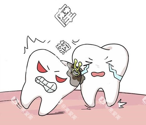 一颗牙齿蛀虫的危害卡通图 一颗牙齿蛀虫的危害卡通图