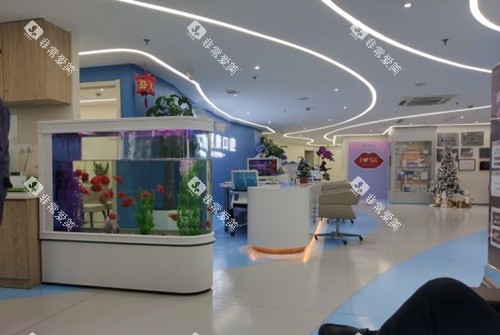 上海曙康口腔大厅服务台环境示意图