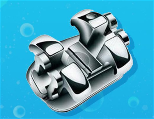 金属牙套托槽照片