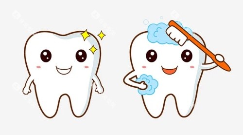 牙齿美白清洁示意图