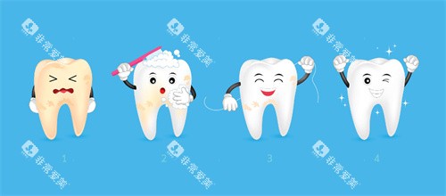 牙齿由黄变白4个阶段