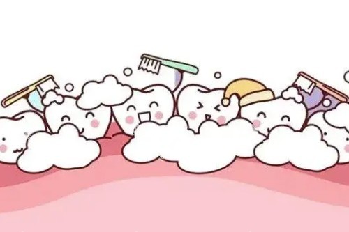 刷牙卡通模型图