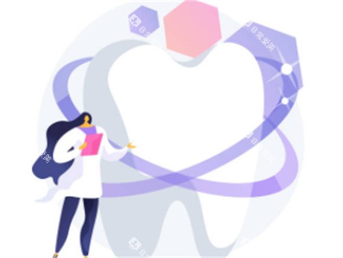 牙医检查牙齿卡通图