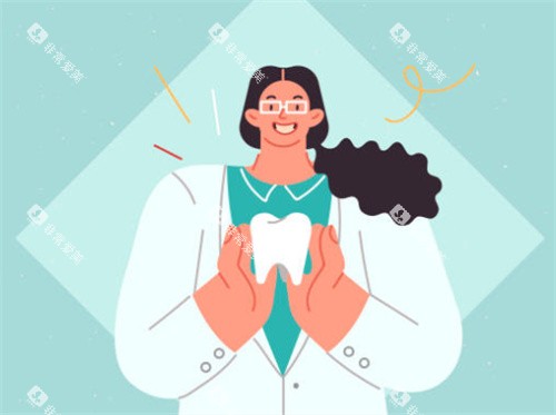 女医生和牙齿示意图