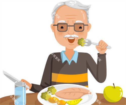 老年人种植牙吃好喝好图