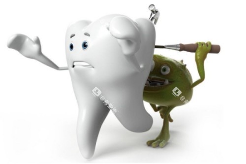 牙齿受到侵害卡通图 牙齿受到侵害卡通图