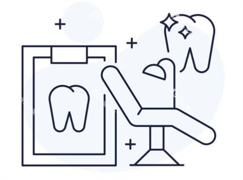 种植牙检查卡通图