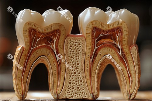 牙齿侧面解剖漫画示意图 牙齿侧面解剖漫画示意图